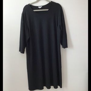 JJill , Black multi seam knit Ponte dress . Women’s 2X